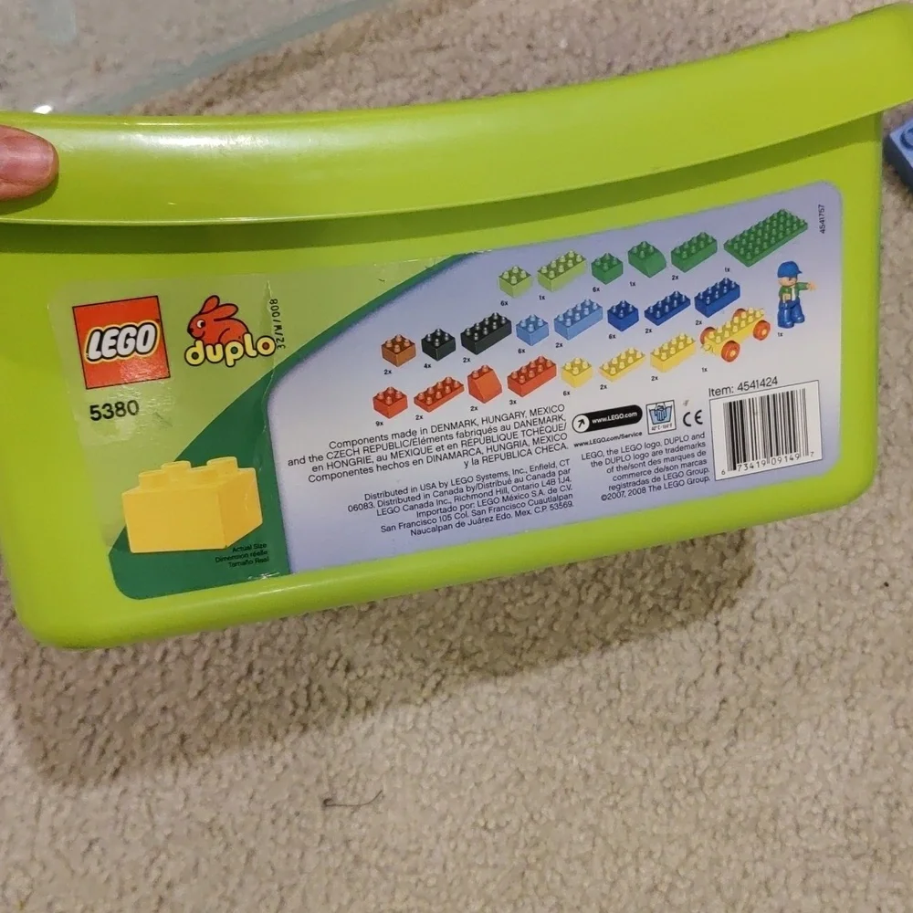 LEGO DUPLO Colorful Building Set with Container 70+PC Educational Motor Skills